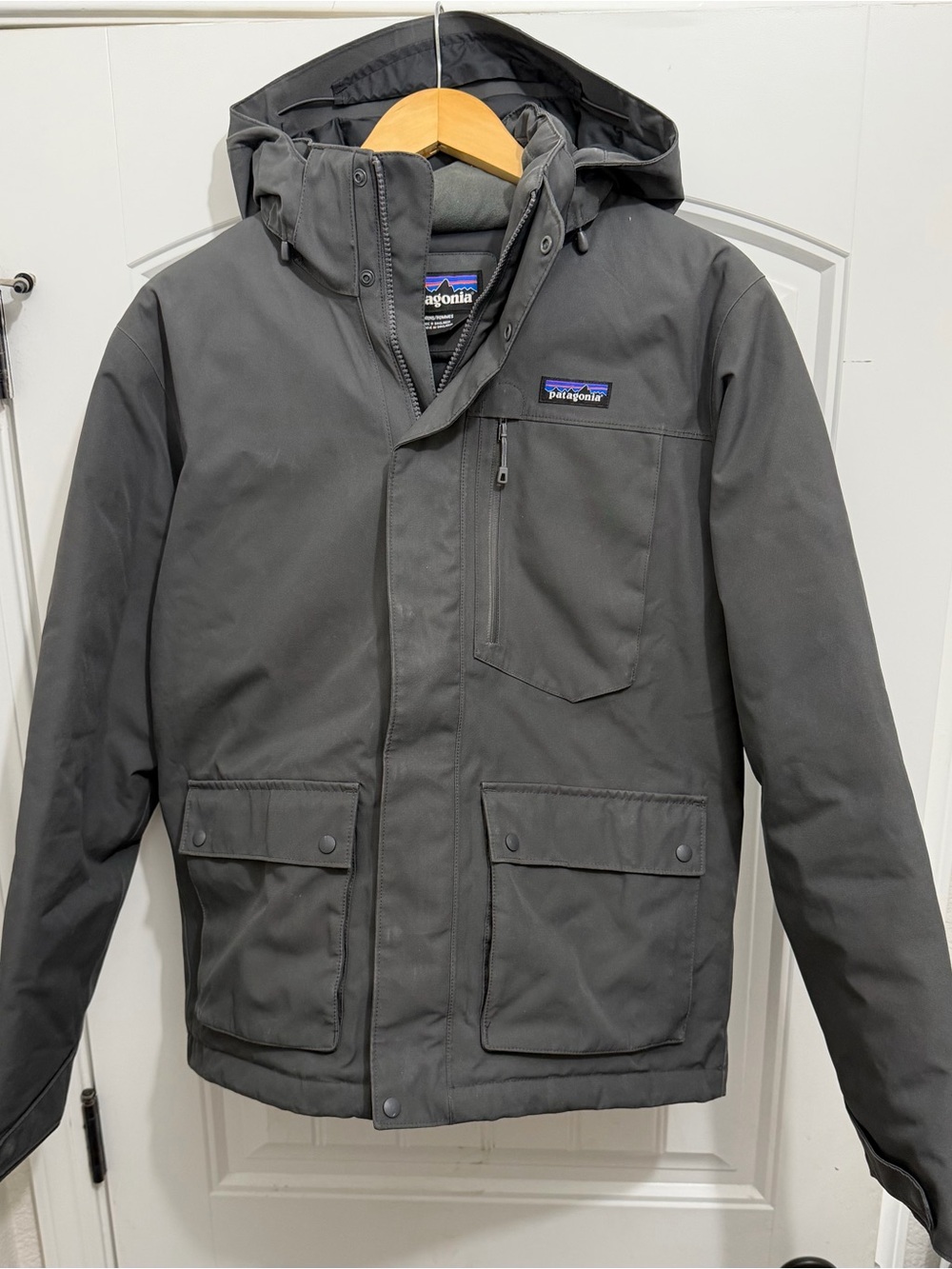 Patagonia Men’s Topley Jacket, Size Small, Black Down Park H2No Waterproof 27900